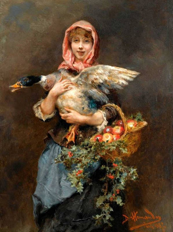 girl with duck